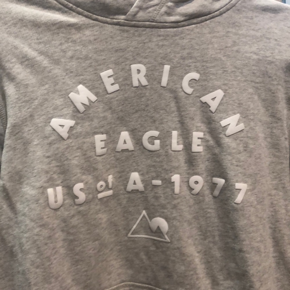 American eagle gray thick hoodie
